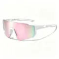 Gafas de Sol de Ciclismo con Montura Blanca y Visera Rosa para Deporte al Aire Libre - 89377 Montura Blanca Mercurio Rosa