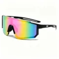 Modernas gafas de sol de ciclismo con pantalla colorida unisex, gafas deportivas antiviento. - 89377 Montura Negra Lente Multicolor