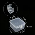 Caja de almacenamiento de plastico transparente pequeno estuche de joyeria portatil - Caja cuadrada 4575 (7,5 * 7,5 * 4,5 cm)
