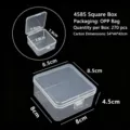 Caja de almacenamiento de plastico transparente para joyas, articulos pequenos, util. - Caja cuadrada 4585 (8,5 * 8,5 * 4,5 cm)