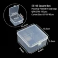 Pequeña caja de almacenamiento cuadrada transparente de plástico para joyas y objetos pequeños. - Caja Cuadrada 55105 (10.5x10.5x5.5cm)