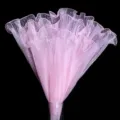 Rosa plissiertes Mesh-Blumenverpackungspapier, koreanischer Stil Wellen-Punkt-Tüll für Blumenstrauß. - Schneepunktnetz (28cm*4 Yards) / Kirschblütenrosa
