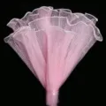 Koreanischer Stil rosa plissierte Perlen Wellen Gaze Netz für DIY Blumenverpackung Blumenbedarf. - Perlen-Schneepunktnetz (28cm*4 Yards) / Kirschblütenrosa