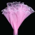 Koreanischer Stil Perlen Welle Gaze Wickelnetz für Blumenstrauß Verpackung und DIY - Perlen-Schneepunktnetz (28cm*4 Yards) / Dunkelrosa