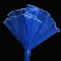 Blauer Perlen-Wellen-Netzstoff, plissierte Gaze für Blumenverpackung und DIY-Dekoration. - Perlen-Schneepunktnetz (28cm*4 Yards) / Saphirblau