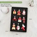 Ensemble de 9 suspensions de Noël en verre, décoration festive pour arbre et vitrine. - Modèle D, lot de 9 / Comme sur la photo