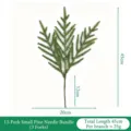 Kunstmatige Norfolk Pijnboom Tak Neppe Dennennaalden Groene Plant voor Kerst Decoratie - Kleine 13-taks dennennaaldbundel / Set van 5