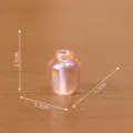 Mini glass vase dollhouse DIY ornament micro landscape desktop decoration 2.1cm - Pearly Iridescent Round Vase Style (C2755) / Height 2.1cm / Vase Style 4