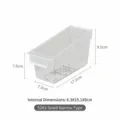 Transparente Kunststoff Kühlschrank Aufbewahrungsbox schmaler Küchen Organizer Behälter - Schräge Mini-Stil (5243) / 17.2x7.2x9.5cm