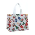 Sac cabas de shopping non tissé de Noël emballage cadeau festif avec poignées 1pc. - Double Poignée Blanche Chaussette de Noël Sucre d'Orge Gants (Christmas B12)