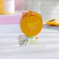 2027 Cute Acrylic Desk Calendar Orange Sheep Design Office Home Desktop Decoration Gift - Orange