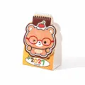 Mini desk calendar 2027 cute animal design desktop monthly planner schedule memo pad 1pc - Sweet Cheese Bear (Yellow)