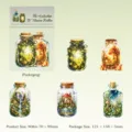 Pack d'autocollants paysagers en bouteille de verre rétro, papier relief, papeterie - 10 Pièces/Paquet / Lettre Florale du Jardin