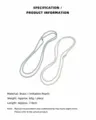 Longue chaîne-pull en perles double couche, collier élégant en laiton et perles. - Gris