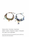 Vue détaillée de bracelets de perles multicouches faits à la main avec pierres et breloques. - Bracelet de Style Brun