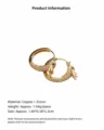 Élégantes boucles d'oreilles créoles en laiton et zircon, design luxueux aux pierres. - Boucles d'Oreilles Style Dragon/Lapin
