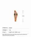 Élégantes boucles d'oreilles créoles en cuivre et zircon en forme de serpent étincelant. - Style Serpent
