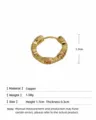 Boucles d'oreilles créoles élégantes en zircone cubique pour femmes, bijoux tendance. - Boucles d'Oreilles Style Maillon