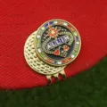 Clip de chapeau de golf magnétique avec marqueur jeton, marqueur de balle, accessoire. - Style L01 / Clip de Chapeau Doré