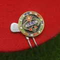 Clip de chapeau de golf magnétique en métal avec marqueur poker émaillé, accessoire idéal. - Style L02 / Clip de chapeau argenté