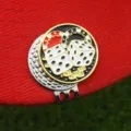 Marqueur de balle de golf en métal avec clip, design élégant avec dés et jetons pour golfeurs. - Style L03 / Clip de Chapeau Nickel Brillant