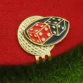 Clip de chapeau de marqueur de balle de golf en métal avec design de dés, accessoire de golf. - Style L06 / Clip de Chapeau Doré
