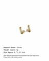 Boucles d'oreilles creoles etoiles en cuivre et zircone, bijoux tendance et luxueux. - Boucles d'oreilles Étoiles