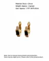 Boucles d'oreilles créoles dorées avec pierre noire et zirconias brillants pour femme. - Noir