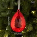 Red acrylic teardrop Christmas tree ornament pendant hanging decoration 12x8cm 42g - Red Drop Style / Acrylic Keychain