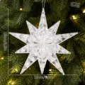 Transparent acrylic star Christmas tree pendant 16cm holiday hanging decoration ornament - Silver Star / Acrylic Keychain