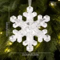 Crystal acrylic snowflake Christmas tree hanging ornament holiday decoration 15cm - Silver Snowflake / Acrylic Keychain