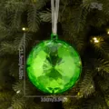 Green acrylic diamond Christmas tree ornament hanging pendant holiday decoration 11.5x10cm - Green Round Diamond / Acrylic Keychain