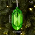Green Diamond Acrylic Christmas Ornament Tree Pendant Holiday Window Hanging Decor 13cm - Green Long Diamond / Acrylic Keychain
