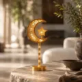 Luce notturna decorativa a LED a mezzaluna e stella dorata, illuminazione festiva. - Oro Stile C