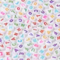 Gekleurde acryl alfabet letter kralen voor DIY handgemaakte sieraden en armbanden maken - Wit en Kleurrijk Letter Platte Kralen Willekeurig