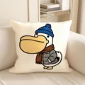 Cuscino in peluche con stampa cartoon, dettaglio decorativo da divano, morbido. - Motivo fronte-retro 35X35cm (Federa senza imbottitura) / Nota Calda 01