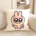 Simpatico cuscino decorativo in peluche con cartoni animati per divano letto salotto. - Motivo fronte-retro 35X35cm (Federa senza imbottitura) / Nota Calda 02