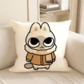 Cuscino decorativo con simpatico animale animato per divano soggiorno camera letto - Motivo fronte-retro 35X35cm (Federa senza imbottitura) / Nota Calda 04