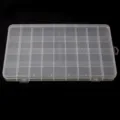 Transparent plastic multi-grid storage box for organizing jewelry, beads and small items securely. - 36 Grids Plastic Box 1 Pc
