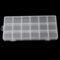 Transparent plastic storage box multi-grid organizer for jewelry beads earrings small items - 18 Grids Compartment Plastic Box 1 Pc (20.8x10.6x1.7cm)