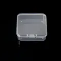 Transparent plastic storage box for jewelry, small parts and beads, compact square organizer. - Square Box 1 Pc (6.5x6.5x2cm)