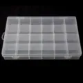 Transparent plastic storage box with multi compartments for jewelry earrings beads organizer - Large 24 Grids Plastic Box 1 Pc (27.5x17.5x4.5cm)