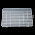 Transparent plastic multi-grid storage box for earrings, jewelry, and small beads. - 42 Grids Fixed Box 1 Pc (23.2x16.5x2.2cm)