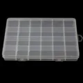 Transparent Plastic Storage Box 36-Grid Multi-Compartment Organizer for Small Items - 24 Grids Plastic Box 1 Pc (19x13.1x2.2cm)