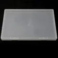Transparent plastic storage box for jewelry, beads, and small items with secure latch lid. - Single Grid Plastic Box #3 1 Pc (21.8x18.3x1.7cm)