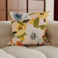 Decorative floral throw pillow for modern sofa, elegant printed cushion for living room bed. - 35x35cm (Without Core) / Light Floral Dance