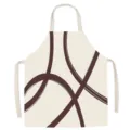 Scandinavian abstract art cotton linen kitchen apron for cooking baking painting style - 65x75cm (Adult Thickened Cotton Linen) / Matisse Art 03