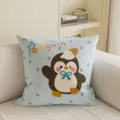 Cute penguin plush pillow soft sofa cushion living room home decor adorable animal throw pillow - 35x35cm (Without Insert) / Cartoon Penguin
