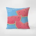 Housse de coussin en velours moderne et elegante avec motif de pasteque pour salon et canape - 35x35cm (Housse seule) / Dopamine crème-3