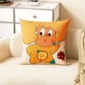 Cojín estampado con dibujos animados suave y cómodo para sofá bonita decoración hogar - Doble Cara 35x35cm (Funda Sin Relleno) / Chica de Pelo Naranja
